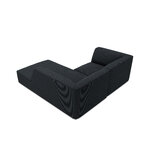 Corner sofa ruby, 3-seater (micadon home) black, velvet, better