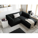 Corner sofa ruby, 3-seater (micadon home) black, velvet, better