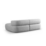 Угловой диван «Дженни», серебристый, шенилл, правый