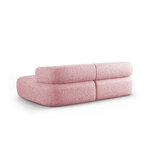 Угловой диван «Дженни» розовый, шенилл, правый