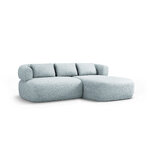 Угловой диван «Дженни» светло-голубой, шенилл, правый