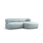 Угловой диван «Дженни» светло-голубой, шенилл, правый