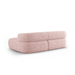 Угловой диван «Дженни» пудрово-розовый, букле, правый