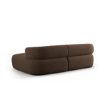 Corner sofa &#39;jenny&#39; chocolate, velvet, right