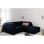 Corner sofa ruby, 3-seater (micadon home) deep blue, velvet, better