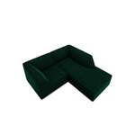 Corner sofa ruby, 3-seater (micadon home) bottle green, velvet, better