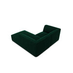 Corner sofa ruby, 3-seater (micadon home) bottle green, velvet, better