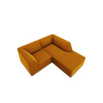 Corner sofa ruby, 3-seater (micadon home) yellow, velvet, better