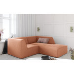 Corner sofa ruby, 3-seater (micadon home) pink, velvet, better