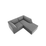 Corner sofa ruby, 3-seater (micadon home), grey, velvet, better