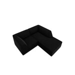 Corner sofa ruby, 3-seater (micadon home) black, velvet, better