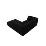 Corner sofa ruby, 3-seater (micadon home) black, velvet, better