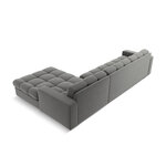 Kampinė sofa (justin) micadon limituoto leidimo šviesiai pilka, aksominė, geresnė