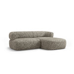 Угловой диван-букле «Дженни» светло-серый, букле, правый