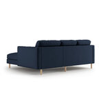 Corner sofa &#39;eden&#39; dark blue, velvet, right