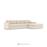 Corner sofa (justin) micadon limited edition light beige, structured fabric, better