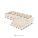 Corner sofa (justin) micadon limited edition light beige, structured fabric, better