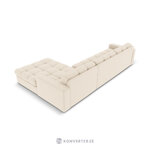 Corner sofa (justin) micadon limited edition light beige, structured fabric, better