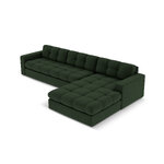 Corner sofa (justin) micadon limited edition dark green, structured fabric, better