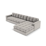 Corner sofa (justin) micadon limited edition light gray, structured fabric, better