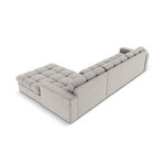 Corner sofa (justin) micadon limited edition light gray, structured fabric, better