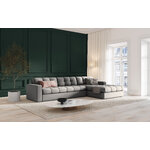 Corner sofa (justin) micadon limited edition light gray, structured fabric, better