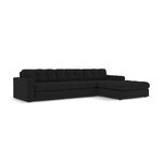 Stūra dīvāns (justin) micadon limitēts izdevums melns, strukturēts audums, labāks