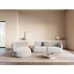 Modular sofa 'miley' silver, chenille, left