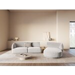 Модульный диван «Майли», серебристый, шенилл, правый