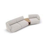 Модульный диван «Майли», серебристый, шенилл, правый