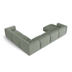 Corner sofa 'martina' moss green, structured fabric, right