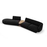 Модульный диван «Майли» антрацит, шенилл, левый