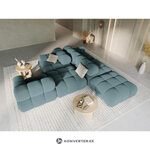 Modulaarinen sohva (bellis) petrooli, sametti, paremmassa kunnossa, kosmeettisilla virheillä.