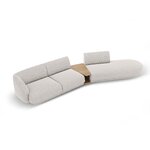 Модульный диван «Майли», серебристый, шенилл, правый