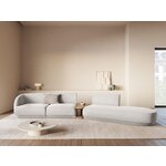 Модульный диван «Майли», серебристый, шенилл, правый