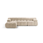 Corner sofa (bellis) 282x155 light beige, boucle, left