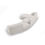 Модульный диван «Майли», серебристый, шенилл, левый