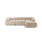 Corner sofa (bellis) 282x155 light beige, boucle, right
