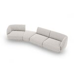 Modular sofa 'miley' silver, chenille, left