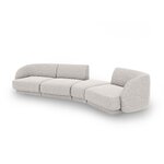 Модульный диван «Майли», серебристый, шенилл, правый