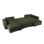 Eveline dīvāns, 6-vietīgs (micadon home) pudele zaļš, samts, melns dižskābardis