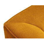 Stūra dīvāns rubīns, 7-vietīgs (micadon home) dzeltens, samts, pa kreisi