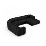 Panorama corner sofa 'lupine' black, boucle, left