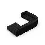 Panorama corner sofa 'lupine' black, boucle, left