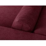 Panorama corner sofa &#39;tyra&#39; bordeaux, structured fabric, left