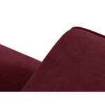 Panorama corner sofa &#39;tyra&#39; bordeaux, structured fabric, left