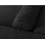 Panorama corner sofa &#39;tyra&#39; black, structured fabric, left