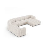 Угловой диван «Панорама» «Люпин» светло-бежевый, шенилл, левый