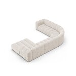 Угловой диван «Панорама» «Люпин» светло-бежевый, шенилл, левый