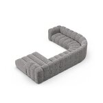Panorama corner sofa 'lupine' light grey, chenille, left